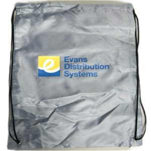 Evans Silver Draw String Backpack